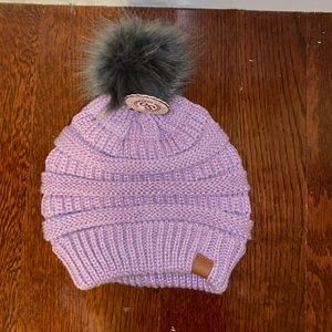 Purple knit hat